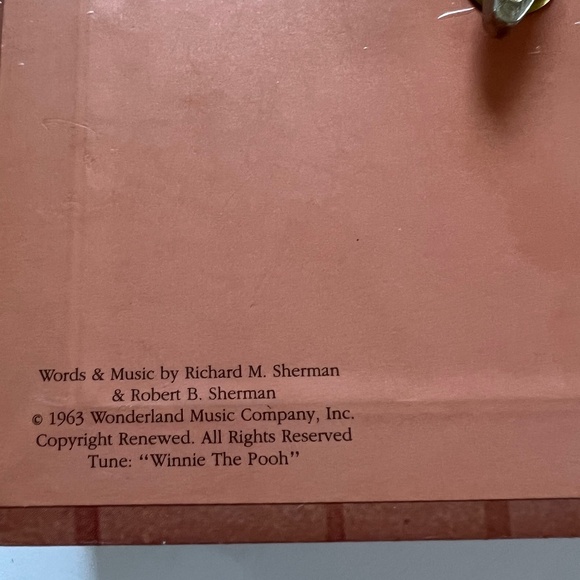 Rare Winnie The Pooh Music Box Vintage 1963 Disney Charpente - Picture 5 of 6